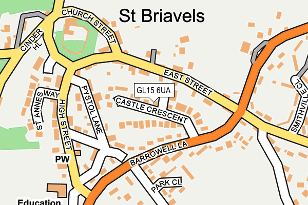 GL15 6UA map - OS OpenMap – Local (Ordnance Survey) GL15 6UA map - OS OpenMap – Local (Ordnance Survey)