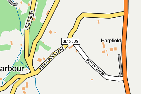 GL15 6UG map - OS OpenMap – Local (Ordnance Survey) GL15 6UG map - OS OpenMap – Local (Ordnance Survey)
