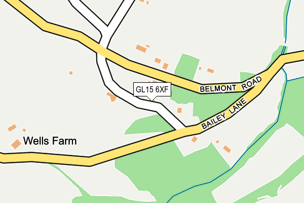 GL15 6XF map - OS OpenMap – Local (Ordnance Survey) GL15 6XF map - OS OpenMap – Local (Ordnance Survey)