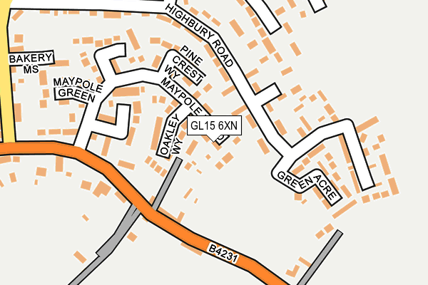 GL15 6XN map - OS OpenMap – Local (Ordnance Survey) GL15 6XN map - OS OpenMap – Local (Ordnance Survey)