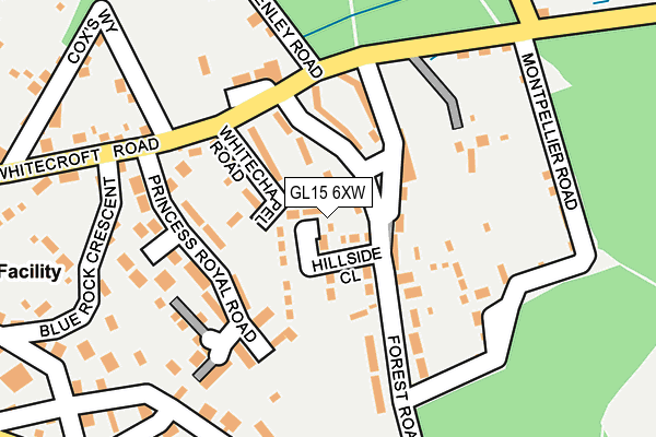 GL15 6XW map - OS OpenMap – Local (Ordnance Survey) GL15 6XW map - OS OpenMap – Local (Ordnance Survey)