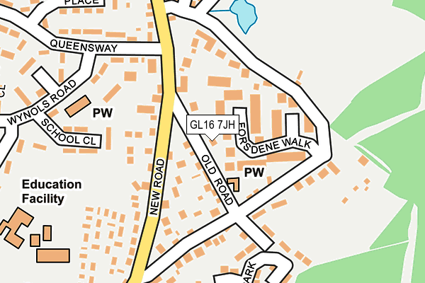 GL16 7JH map - OS OpenMap – Local (Ordnance Survey) GL16 7JH map - OS OpenMap – Local (Ordnance Survey)