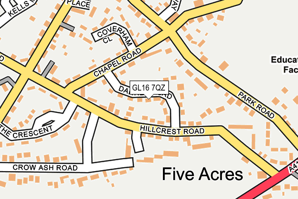 GL16 7QZ map - OS OpenMap – Local (Ordnance Survey) GL16 7QZ map - OS OpenMap – Local (Ordnance Survey)