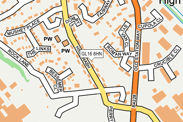 GL16 8HN map - OS OpenMap – Local (Ordnance Survey) GL16 8HN map - OS OpenMap – Local (Ordnance Survey)