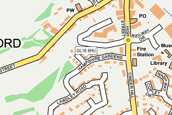 GL16 8HU map - OS OpenMap – Local (Ordnance Survey) GL16 8HU map - OS OpenMap – Local (Ordnance Survey)