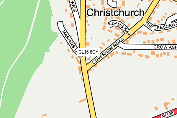 GL16 8QY map - OS OpenMap – Local (Ordnance Survey) GL16 8QY map - OS OpenMap – Local (Ordnance Survey)