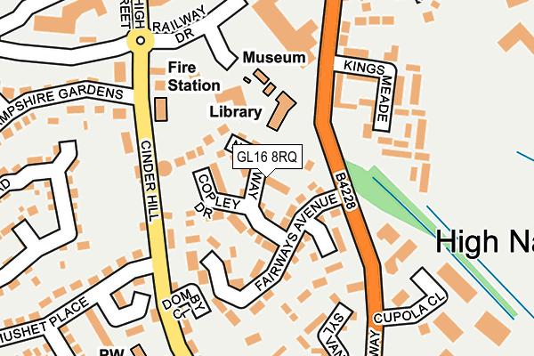 GL16 8RQ map - OS OpenMap – Local (Ordnance Survey) GL16 8RQ map - OS OpenMap – Local (Ordnance Survey)