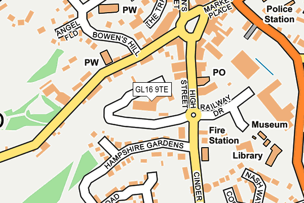 GL16 9TE map - OS OpenMap – Local (Ordnance Survey) GL16 9TE map - OS OpenMap – Local (Ordnance Survey)