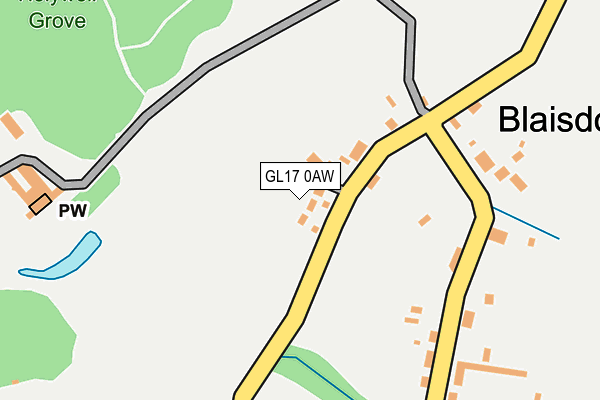 GL17 0AW map - OS OpenMap – Local (Ordnance Survey) GL17 0AW map - OS OpenMap – Local (Ordnance Survey)