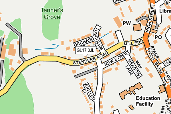 GL17 0JL map - OS OpenMap – Local (Ordnance Survey) GL17 0JL map - OS OpenMap – Local (Ordnance Survey)