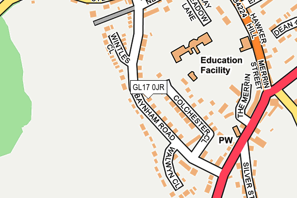 GL17 0JR map - OS OpenMap – Local (Ordnance Survey) GL17 0JR map - OS OpenMap – Local (Ordnance Survey)