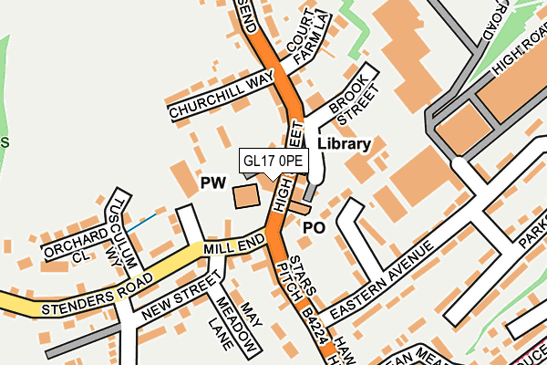 GL17 0PE map - OS OpenMap – Local (Ordnance Survey) GL17 0PE map - OS OpenMap – Local (Ordnance Survey)
