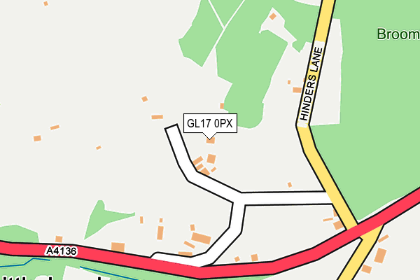 GL17 0PX map - OS OpenMap – Local (Ordnance Survey) GL17 0PX map - OS OpenMap – Local (Ordnance Survey)