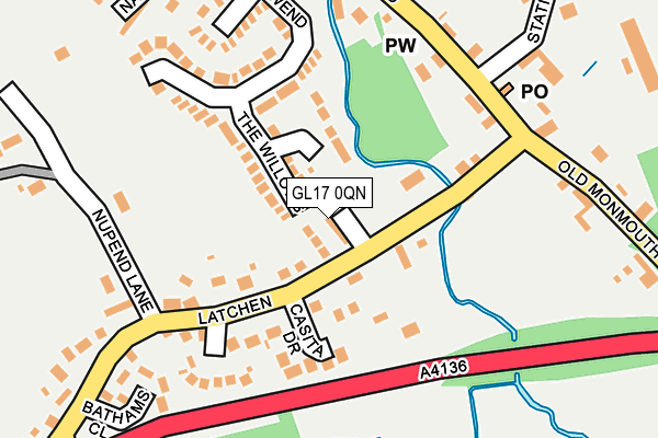 GL17 0QN map - OS OpenMap – Local (Ordnance Survey) GL17 0QN map - OS OpenMap – Local (Ordnance Survey)