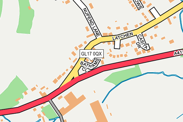 GL17 0QX map - OS OpenMap – Local (Ordnance Survey) GL17 0QX map - OS OpenMap – Local (Ordnance Survey)