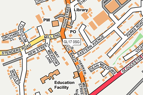 GL17 0SG map - OS OpenMap – Local (Ordnance Survey) GL17 0SG map - OS OpenMap – Local (Ordnance Survey)