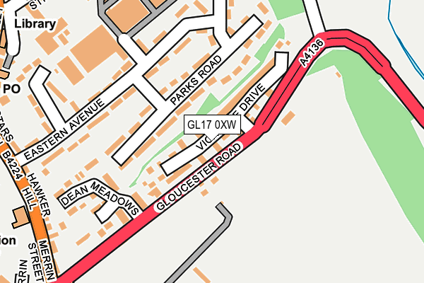 GL17 0XW map - OS OpenMap – Local (Ordnance Survey) GL17 0XW map - OS OpenMap – Local (Ordnance Survey)