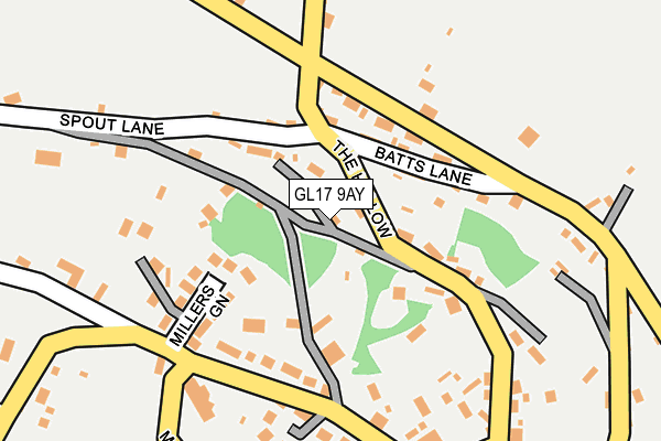 GL17 9AY map - OS OpenMap – Local (Ordnance Survey) GL17 9AY map - OS OpenMap – Local (Ordnance Survey)