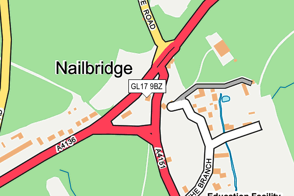 GL17 9BZ map - OS OpenMap – Local (Ordnance Survey) GL17 9BZ map - OS OpenMap – Local (Ordnance Survey)