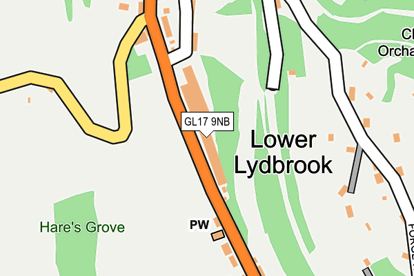 GL17 9NB map - OS OpenMap – Local (Ordnance Survey) GL17 9NB map - OS OpenMap – Local (Ordnance Survey)