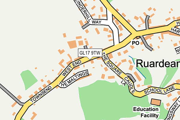 GL17 9TW map - OS OpenMap – Local (Ordnance Survey) GL17 9TW map - OS OpenMap – Local (Ordnance Survey)