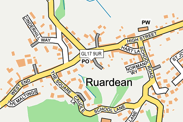 GL17 9UR map - OS OpenMap – Local (Ordnance Survey) GL17 9UR map - OS OpenMap – Local (Ordnance Survey)
