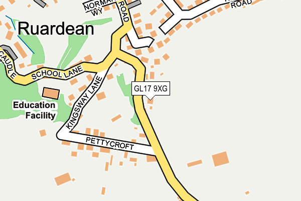 GL17 9XG map - OS OpenMap – Local (Ordnance Survey) GL17 9XG map - OS OpenMap – Local (Ordnance Survey)