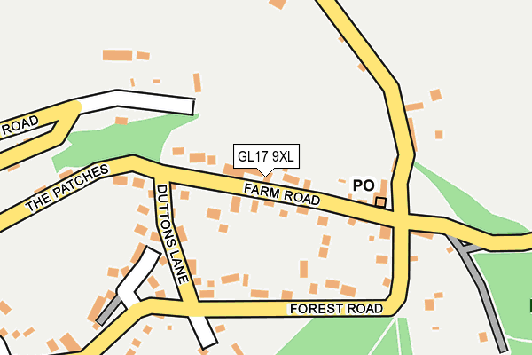 GL17 9XL map - OS OpenMap – Local (Ordnance Survey) GL17 9XL map - OS OpenMap – Local (Ordnance Survey)