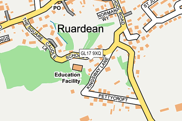 GL17 9XQ map - OS OpenMap – Local (Ordnance Survey)