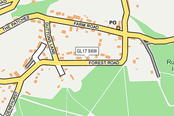GL17 9XW map - OS OpenMap – Local (Ordnance Survey) GL17 9XW map - OS OpenMap – Local (Ordnance Survey)