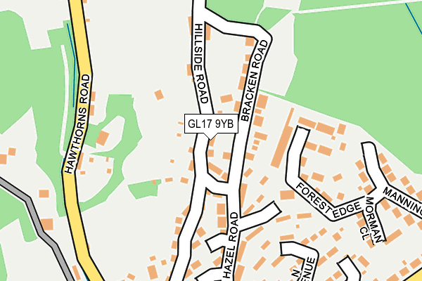 GL17 9YB map - OS OpenMap – Local (Ordnance Survey) GL17 9YB map - OS OpenMap – Local (Ordnance Survey)