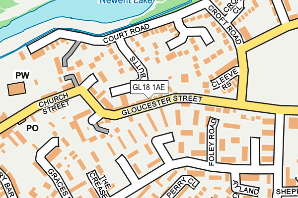 GL18 1AE map - OS OpenMap – Local (Ordnance Survey) GL18 1AE map - OS OpenMap – Local (Ordnance Survey)