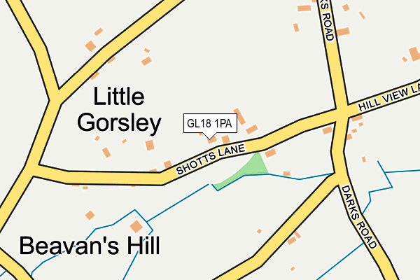 GL18 1PA map - OS OpenMap – Local (Ordnance Survey) GL18 1PA map - OS OpenMap – Local (Ordnance Survey)