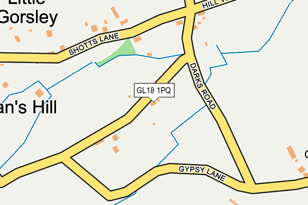 GL18 1PQ map - OS OpenMap – Local (Ordnance Survey)