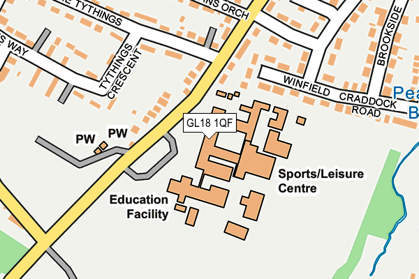 GL18 1QF map - OS OpenMap – Local (Ordnance Survey) GL18 1QF map - OS OpenMap – Local (Ordnance Survey)