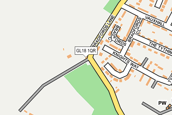 GL18 1QR map - OS OpenMap – Local (Ordnance Survey) GL18 1QR map - OS OpenMap – Local (Ordnance Survey)