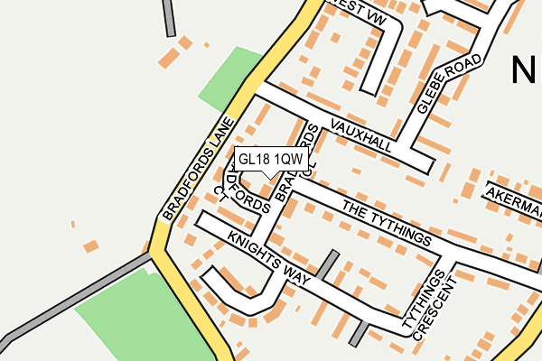 GL18 1QW map - OS OpenMap – Local (Ordnance Survey) GL18 1QW map - OS OpenMap – Local (Ordnance Survey)