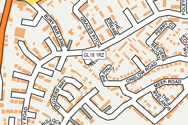 GL18 1RZ map - OS OpenMap – Local (Ordnance Survey)