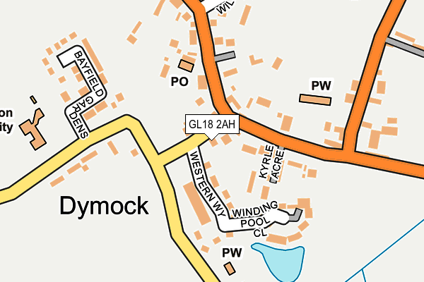 GL18 2AH map - OS OpenMap – Local (Ordnance Survey)