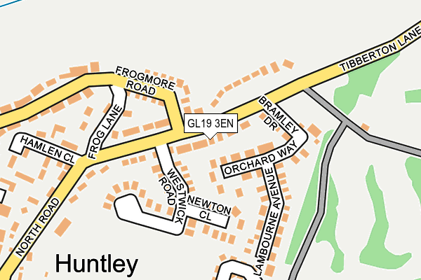 GL19 3EN map - OS OpenMap – Local (Ordnance Survey) GL19 3EN map - OS OpenMap – Local (Ordnance Survey)
