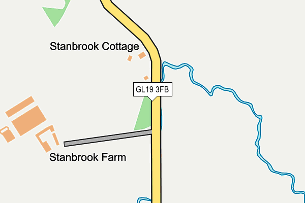 GL19 3FB map - OS OpenMap – Local (Ordnance Survey) GL19 3FB map - OS OpenMap – Local (Ordnance Survey)