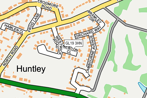 GL19 3HN map - OS OpenMap – Local (Ordnance Survey) GL19 3HN map - OS OpenMap – Local (Ordnance Survey)