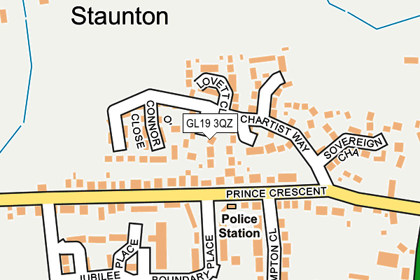 GL19 3QZ map - OS OpenMap – Local (Ordnance Survey) GL19 3QZ map - OS OpenMap – Local (Ordnance Survey)