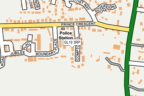 GL19 3RP map - OS OpenMap – Local (Ordnance Survey) GL19 3RP map - OS OpenMap – Local (Ordnance Survey)