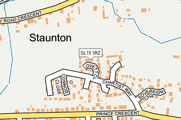 GL19 3RZ map - OS OpenMap – Local (Ordnance Survey) GL19 3RZ map - OS OpenMap – Local (Ordnance Survey)