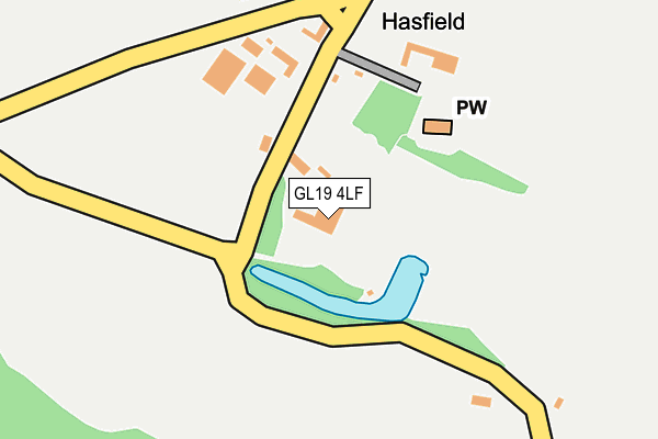GL19 4LF map - OS OpenMap – Local (Ordnance Survey) GL19 4LF map - OS OpenMap – Local (Ordnance Survey)