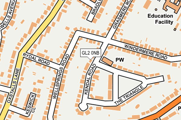 GL2 0NB map - OS OpenMap – Local (Ordnance Survey) GL2 0NB map - OS OpenMap – Local (Ordnance Survey)