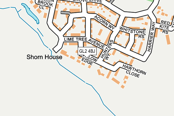GL2 4BJ map - OS OpenMap – Local (Ordnance Survey) GL2 4BJ map - OS OpenMap – Local (Ordnance Survey)