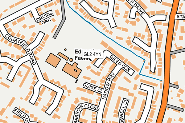 GL2 4YN map - OS OpenMap – Local (Ordnance Survey) GL2 4YN map - OS OpenMap – Local (Ordnance Survey)