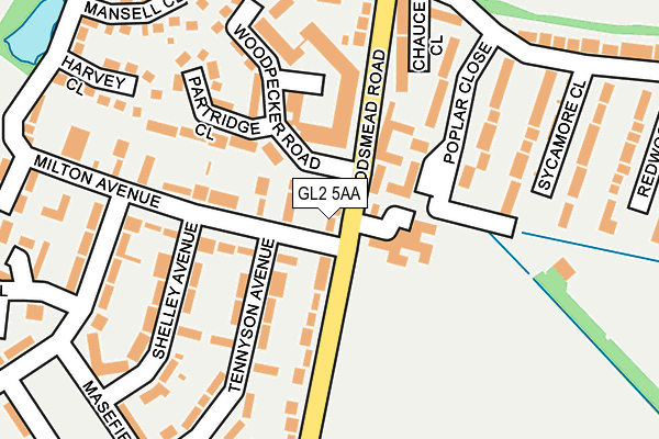 GL2 5AA map - OS OpenMap – Local (Ordnance Survey) GL2 5AA map - OS OpenMap – Local (Ordnance Survey)